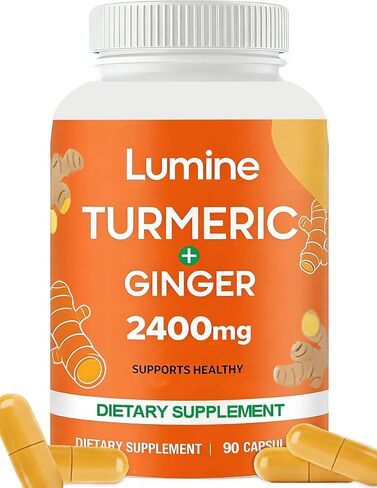 مكمل الكركمين الكركم من لومين، 2400 ملغ من مستخلص الكركم مع 95% من الكركمينويدات، نباتي، غير معدّل وراثيًا، خالي من الغلوتين (1 قطعة) in Kuwait