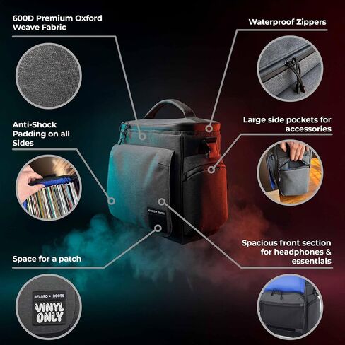 Record Roots Big LP Hauler – Heavy-Duty Vinyl Record Carry Bag for 50+ LPs | Padded, Weather-Resistant, Travel-Ready DJ & Collector Bag in Saudi Arabia