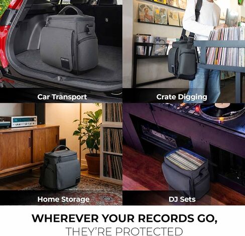 Record Roots Big LP Hauler – Heavy-Duty Vinyl Record Carry Bag for 50+ LPs | Padded, Weather-Resistant, Travel-Ready DJ & Collector Bag in Saudi Arabia