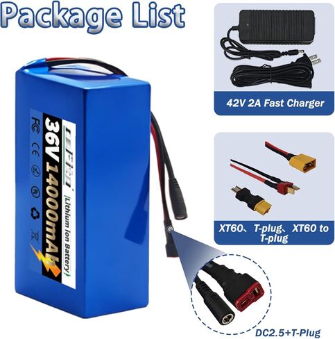 36V 14Ah Ebike Battery 36V Lithium Battery 36 Volt Electric Bike Batteries for 200W 400W 600W 800W 1000W Ebikes, Electric Bicycles, Scooters, ATVs, Motorcycles in Saudi Arabia