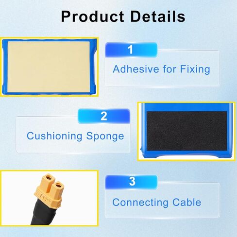 حزمة بطارية بديلة للسكوتر الكهربائي 21.6 فولت 2.5 أمبير متوافقة مع سكوتر كهربائي للأطفال SmooSat E9 / E9 Pro / E9 Apex، 54WH، الأبعاد: 1 × 2.75 × 4.75 بوصة Fu02 in Kuwait