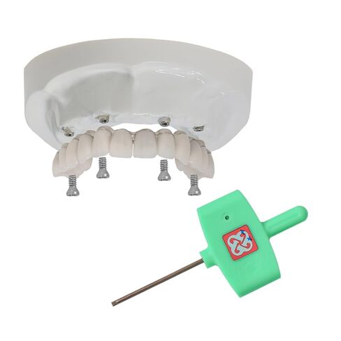 نموذج شفاف لزراعة أسنان Typodont، نوع الفك السفلي العلوي، جسر مالونج، طقم أسنان ترميمي الكل على 4 قابل للإزالة، مع 4 غرسات (طقم زراعة Typodont العلوي + الفك السفلي M6001 + 6027) in Kuwait