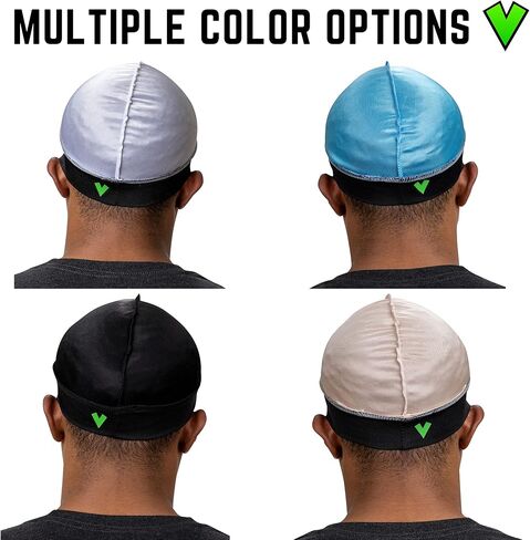 قبعة Veeta Superior Wave - نسيج حريري ناعم | الحد الأقصى لغطاء موجة الضغط | عصابة رأس مرنة ناعمة | خياطة التماس الخارجي in Kuwait