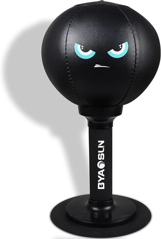 Desktop Punching Bag,Portable Strong Suction Cup Boxing Bag Speed Balls,for Home or Office Boxing Stress Relief Training,Fun Punch Gift for Kids or Adult or Coworker(Black) in Kuwait