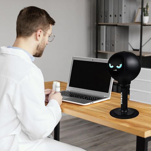 Desktop Punching Bag,Portable Strong Suction Cup Boxing Bag Speed Balls,for Home or Office Boxing Stress Relief Training,Fun Punch Gift for Kids or Adult or Coworker(Black) in Kuwait