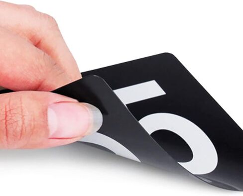 مجموعة أرقام الطاولة البلاستيكية وبطاقات المكان، عبوة من 100 1-100 أسود 3.9 × 3.7 بوصة in Kuwait