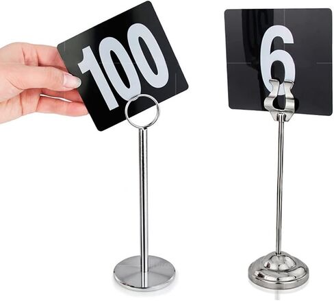 مجموعة أرقام الطاولة البلاستيكية وبطاقات المكان، عبوة من 100 1-100 أسود 3.9 × 3.7 بوصة in Kuwait