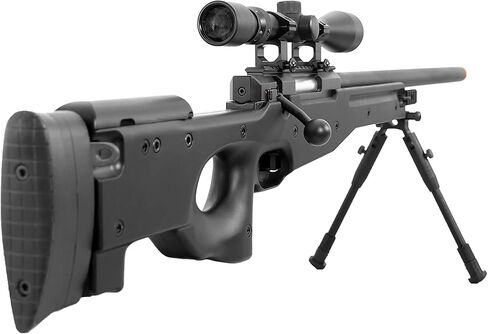 BBTac BT59 Airsoft Sniper Rifle Bolt Action Type 96 Airsoft Gun, with 3-9x40 Rifle Scope & Aluminum Bipod in Kuwait