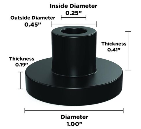 Isolate It: Sorbothane Vibration Isolation Bushing 30 Duro (.25" ID - 1" OD - .6" Deep) - 12 Pack in Saudi Arabia