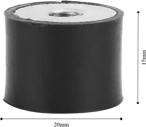 4Pcs M6 Rubber Shock Absorber – Vibration Damping Mount for Automotive & Machinery, Anti-Vibration Bobbin Isolator with Heat-Resistance(20 * 15 M6) in Saudi Arabia