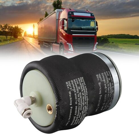 Air Spring Bag, High Shock Absorption Smooth Ride Air Ride Seat Rubber Metal Construction 0.1-1.0MPa Pressure Range for Semi Trucks Commercial Vehicles Long Haul Fleets Delivery Se in Kuwait