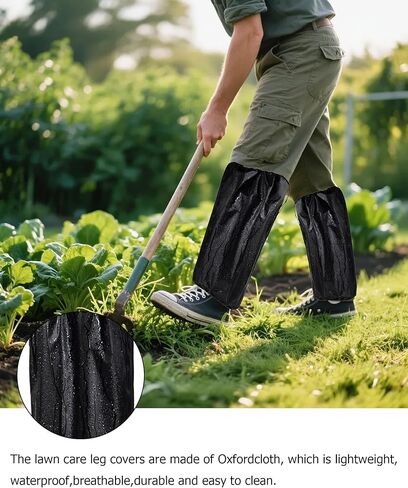 قطعتان من أغطية الساق للعناية بالعشب، شقوق أرجل تشذيب الحديقة، مادة أكسفورد مقاومة للماء، ملاءمة عالمية قابلة للتعديل للرجال والنساء مثالية للبستنة والعناية بالعشب والمشي لمسافات طويلة والصيد والحماية في الهواء الطلق in Kuwait