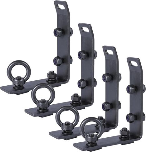 توقف التحميل عن قضيب متقاطع للشاحنة على شكل حرف T، دعامة سقف من الفولاذ المقاوم للصدأ 304، سهلة التركيب بدون حفر، للسلالم وزوارق الكاياك والزلاجات والشاحنات الصغيرة وأصحاب سيارات الدفع الرباعي - 4 عبوات in Kuwait