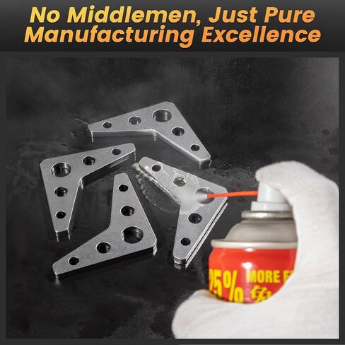 A572 Grade 50 Weld On Gussets 8 Pack 3"x3"x1/4" Steel Triangle Braces Vibratory Polished High Strength Corner Supports for Welding Tables Roll Cages and Trailers Non Galvanized Safe Welding in Saudi Arabia