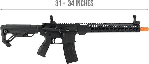 Golden Ball & Eagle 390 FPS Full Metal 13 "KeyMod Gas Blowback Airsoft بندقية غاز - أسود in Saudi Arabia