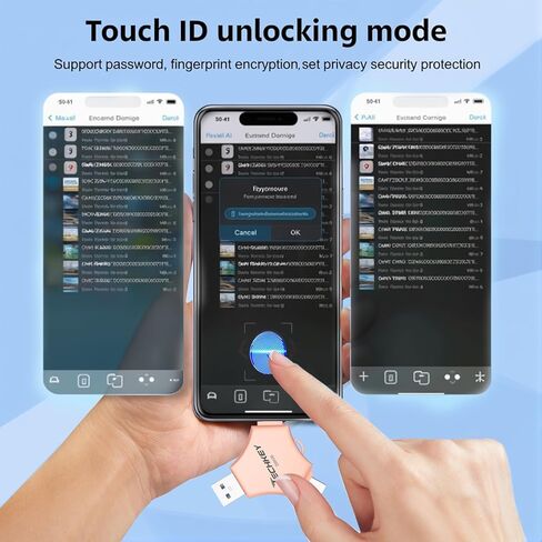 محرك أقراص USB 3.0 فلاش 64 جيجابايت لـ iPhone ، 3in1 عصا تخزين حارس مرمى الصور الخارجي لالتقاط الصور/الفيديو/البيانات الاحتياطية ، V11.52HIGH in Kuwait