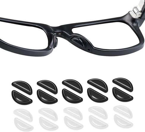 وسادة أنف زجاجية متوافقة مع Ray-Ban Meta Wayfarer، وسادات أنف من السيليكون مضادة للانزلاق لنظارات Oakley Meta HSTN، وسادات أنف من السيليكون الناعم، 10 أزواج (شفافة) in Kuwait