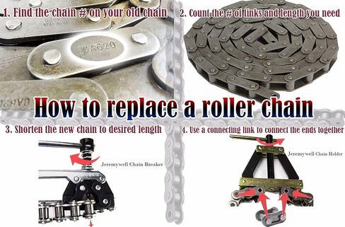 جيريميويل 10 قطع 41NP مطلي بالنيكل وصلة ربط سلسلة دوارة وصلة رئيسية ANSI Standard in Kuwait