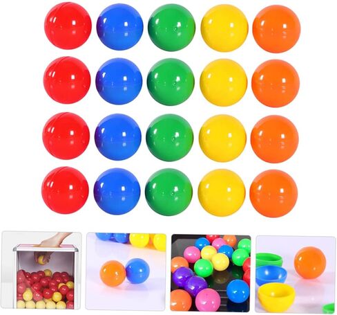 Toyvian 100pcs Openable Lottery Balls 3CM Plastic Raffle Balls for Party Activities Game Props Seamless Small for Festivals and Celebrations in Kuwait