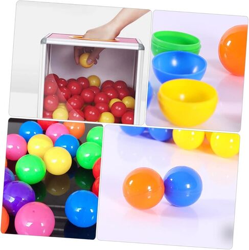 Toyvian 100pcs Openable Lottery Balls 3CM Plastic Raffle Balls for Party Activities Game Props Seamless Small for Festivals and Celebrations in Kuwait