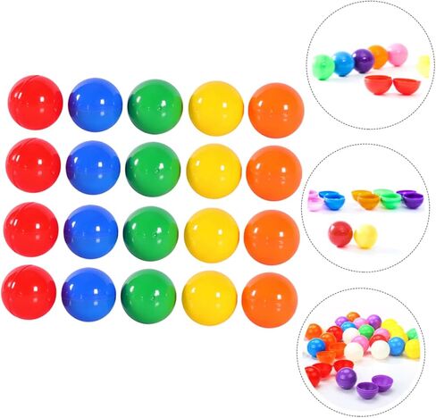 Toyvian 100pcs Openable Lottery Balls 3CM Plastic Raffle Balls for Party Activities Game Props Seamless Small for Festivals and Celebrations in Kuwait