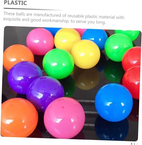 Toyvian 100pcs Openable Lottery Balls 3CM Plastic Raffle Balls for Party Activities Game Props Seamless Small for Festivals and Celebrations in Kuwait