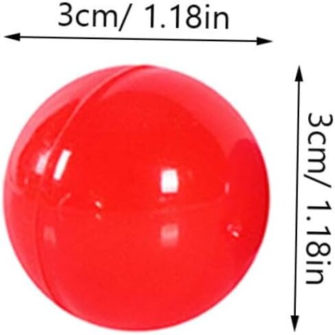 Toyvian 100pcs Openable Lottery Balls 3CM Plastic Raffle Balls for Party Activities Game Props Seamless Small for Festivals and Celebrations in Kuwait