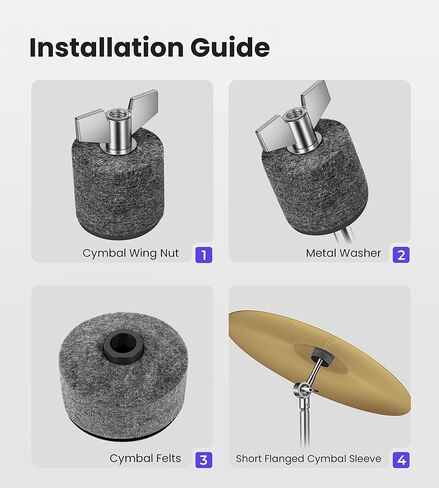 23pcs Cymbal Replacement Accessories Set with Drum Keys 5-Pack in Kuwait