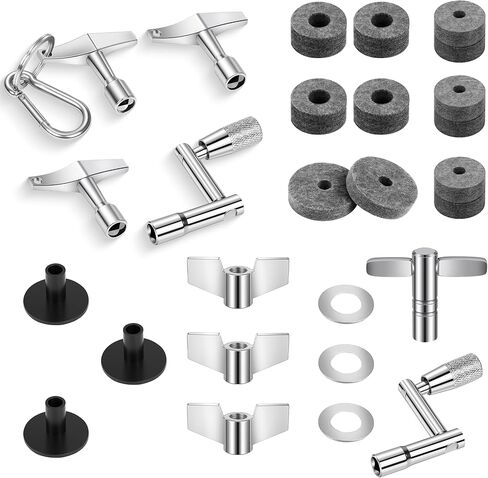 23pcs Cymbal Replacement Accessories Set with Drum Keys 4-Pack in Kuwait