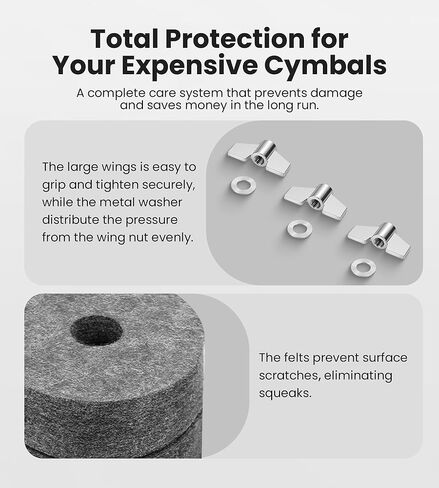 23pcs Cymbal Replacement Accessories Set with Drum Keys 4-Pack in Kuwait