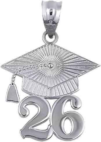 Claddagh Gold .925 الجنيه الاسترليني 2023 إلى 2027 قلادة قبعة التخرج فقط in Kuwait