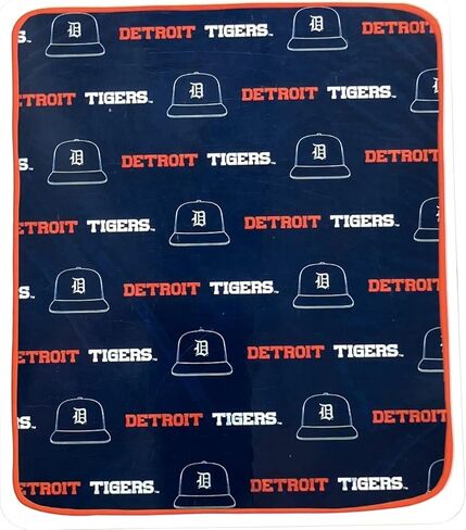 Pegasus Home Fashions Icons Detroit MLB Baseball Repeat Logo Wordmark بطانية فائقة النعومة، 60 × 72 بوصة، ألوان الفريق in Kuwait