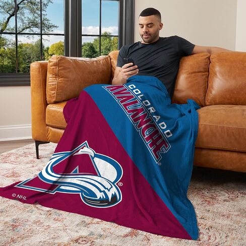 بطانية Northwest NHL Silk Touch Throw، 46 × 60 بوصة، بوليستر قطيفة فائق النعومة، هدية خفيفة الوزن دافئة للديكور in Saudi Arabia