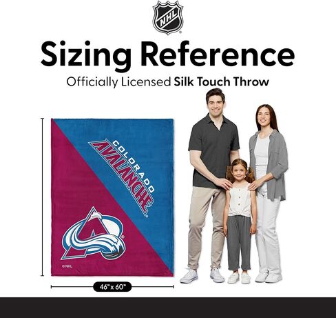 بطانية Northwest NHL Silk Touch Throw، 46 × 60 بوصة، بوليستر قطيفة فائق النعومة، هدية خفيفة الوزن دافئة للديكور in Saudi Arabia