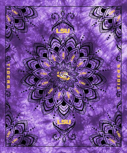 SYKEL ENTERPRISES Officially Licensed LSU Tigers Wall Tapestry/Throw Blanket, 48" x 56", Polyester Micro Minky Official LSU Blanket - Super Soft Minky Fabric in Saudi Arabia