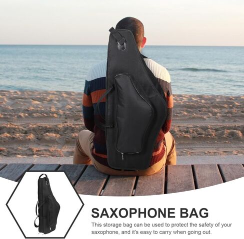 حقيبة تخزين Veemoon Alto Saxophone مع بطانة سميكة مقاومة للصدمات، وأشرطة كتف مزدوجة قابلة للتعديل، حافظة ساكسفون محمولة متوسطة الحجم للسفر وحماية الأدوات in Kuwait
