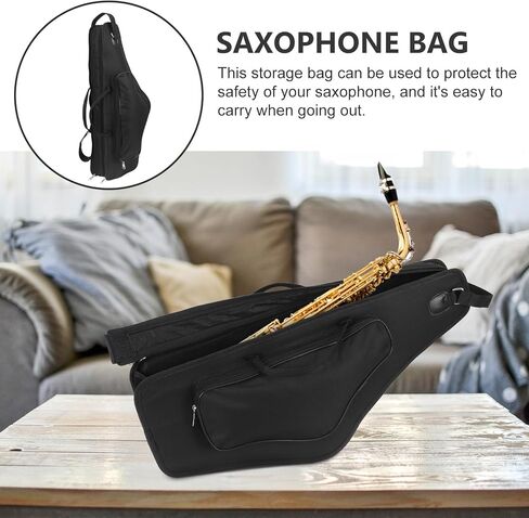 حقيبة تخزين Veemoon Alto Saxophone مع بطانة سميكة مقاومة للصدمات، وأشرطة كتف مزدوجة قابلة للتعديل، حافظة ساكسفون محمولة متوسطة الحجم للسفر وحماية الأدوات in Kuwait
