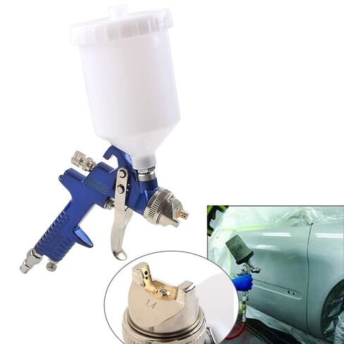 HVLP H827 Spray Airbrush 600ml Cup 1.4mm Nozzle Needle for Painting Car Furniture Wall, Mini Guns Auto Detail Paint Sprayer Spot Repair in Saudi Arabia