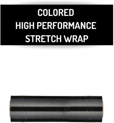 PSBM Dark Black Stretch Wrap, 4 Rolls 18 Inch x 1500 Feet 63 Gauge Heavy Duty Plastic Wrap Industrial Strength Shrink Film for Moving, Packing & Shipping in Saudi Arabia