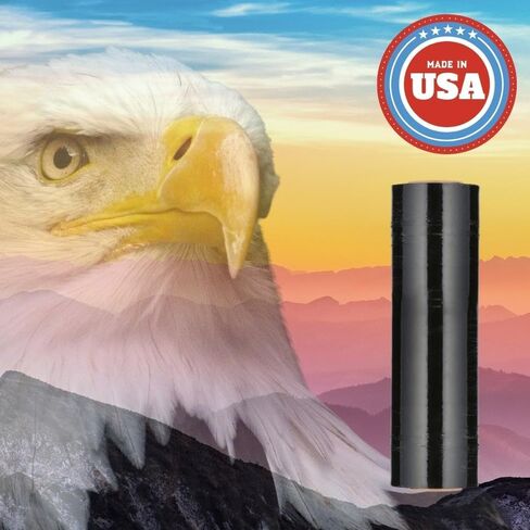 PSBM Dark Black Stretch Wrap, 4 Rolls 18 Inch x 1500 Feet 63 Gauge Heavy Duty Plastic Wrap Industrial Strength Shrink Film for Moving, Packing & Shipping in Saudi Arabia