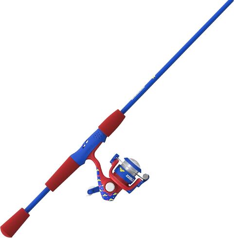 Zebco Youth Spinning Reel and Fishing Rod Combo, 5-Foot, 2-Piece Fiberglass Rod, Medium-Light Power, Moderate Action, Size 15 Reel, 4.3:1 Gear Ratio, Reversible Retrieve in Saudi Arabia