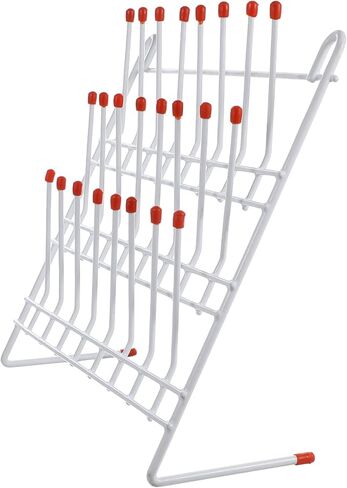 Laboratory Test Tube Draining Rack 24 Slots, Plastic-Coated Steel Drying Rack for Glassware Organization and Equipment Draining in Scientific Labs in Saudi Arabia