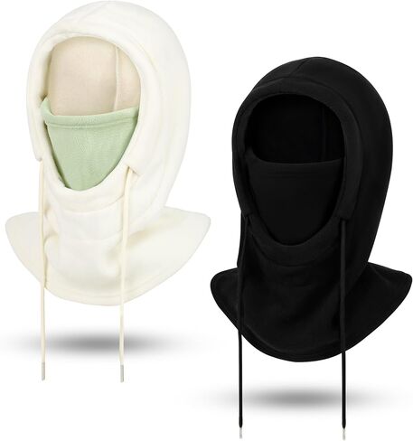 Balacalva Winter Ski Face Mask for Men Women Warm Polar Fleece Hood Neck Face Scarf for Cold Weather in Kuwait