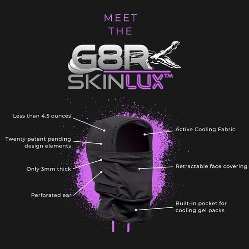 G8RSkin Lux - Padded Balaclava with Impact Protection, Temp-Regulating Ski Mask, Helmet Liner for Skiing & Football in Saudi Arabia