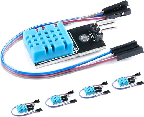 5Pcs DHT11 Digital Sensor Module - 3.3V-5V Temperature and Humidity Measurement, Environment Detection with Wires for Arduino Raspberry Pi 2 3 in Saudi Arabia