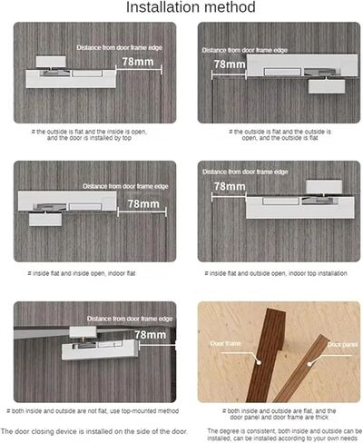 سدادة الباب الأقرب Deferme Porte Automatique Retratil Closingtope أسود بني مفتوح من اليسار in Kuwait