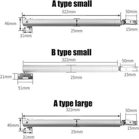 Door Closer 60kg Soft Closure Adjustable Gas Spring 110 Degree Positioning Stop Hardware Aluminum Alloy(B) in Saudi Arabia