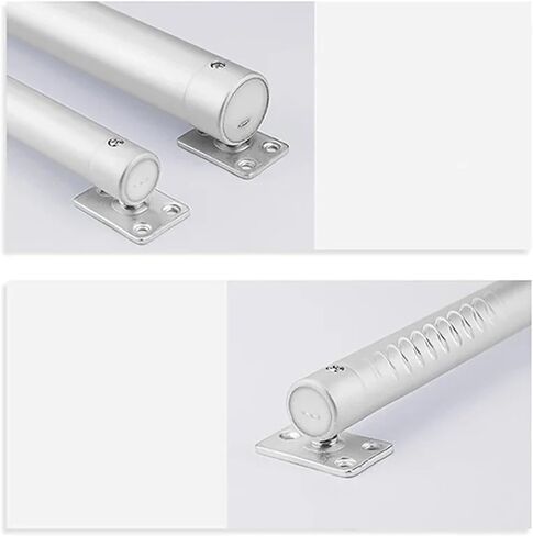 Door Closer 60kg Soft Closure Adjustable Gas Spring 110 Degree Positioning Stop Hardware Aluminum Alloy(B) in Saudi Arabia