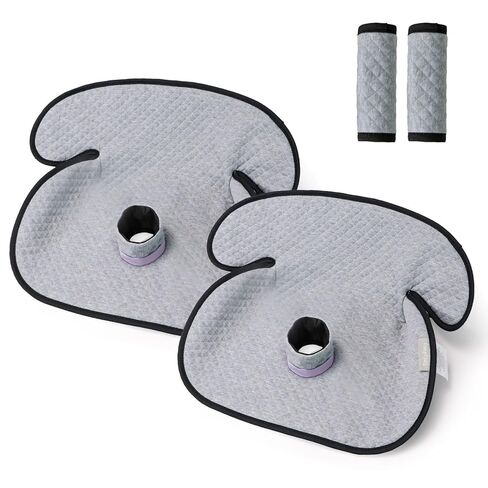 TinlyFinly Baby Potty Training Car Seat Protector Cover, 2 Pack, Black | Washable & Waterproof & Leakproof, Carseat Piddle Pad for Baby Infant Toddler, Prevents Pee in Saudi Arabia