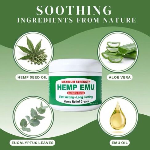 Hemp Emu Joint & Muscle Cream, 4 Oz. in Saudi Arabia
